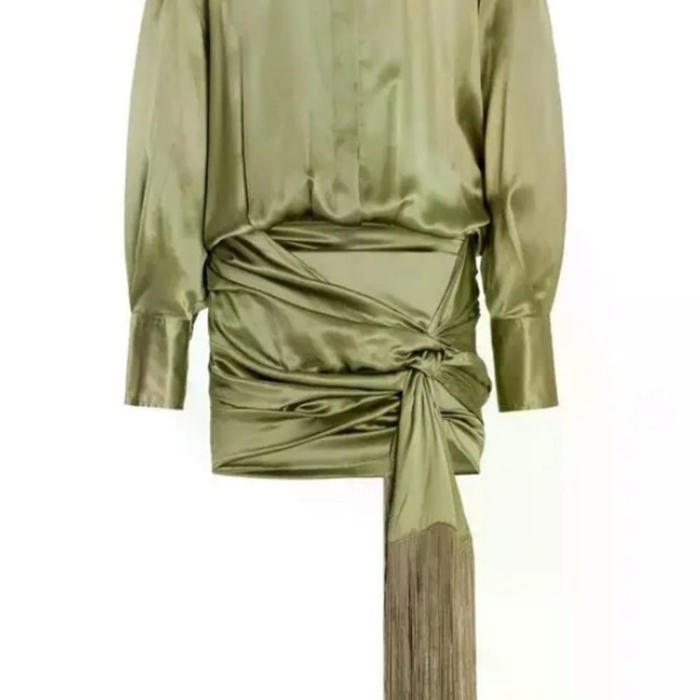 The Attico Olive Green Mini Dress